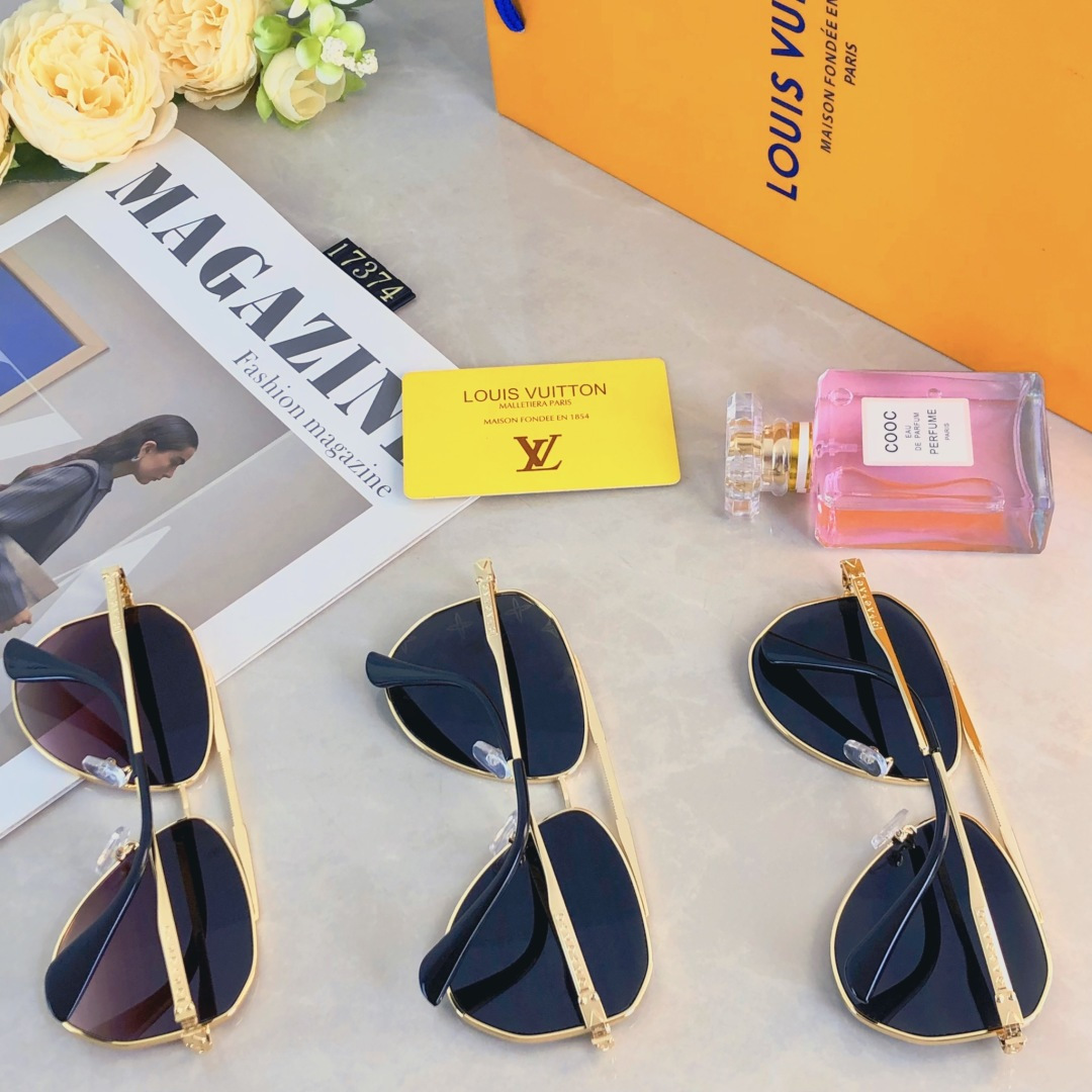 。。Louis vuitto*2025时尚新款蛤蟆墨镜复古素颜百搭男女太阳镜防紫外线眼镜架潮