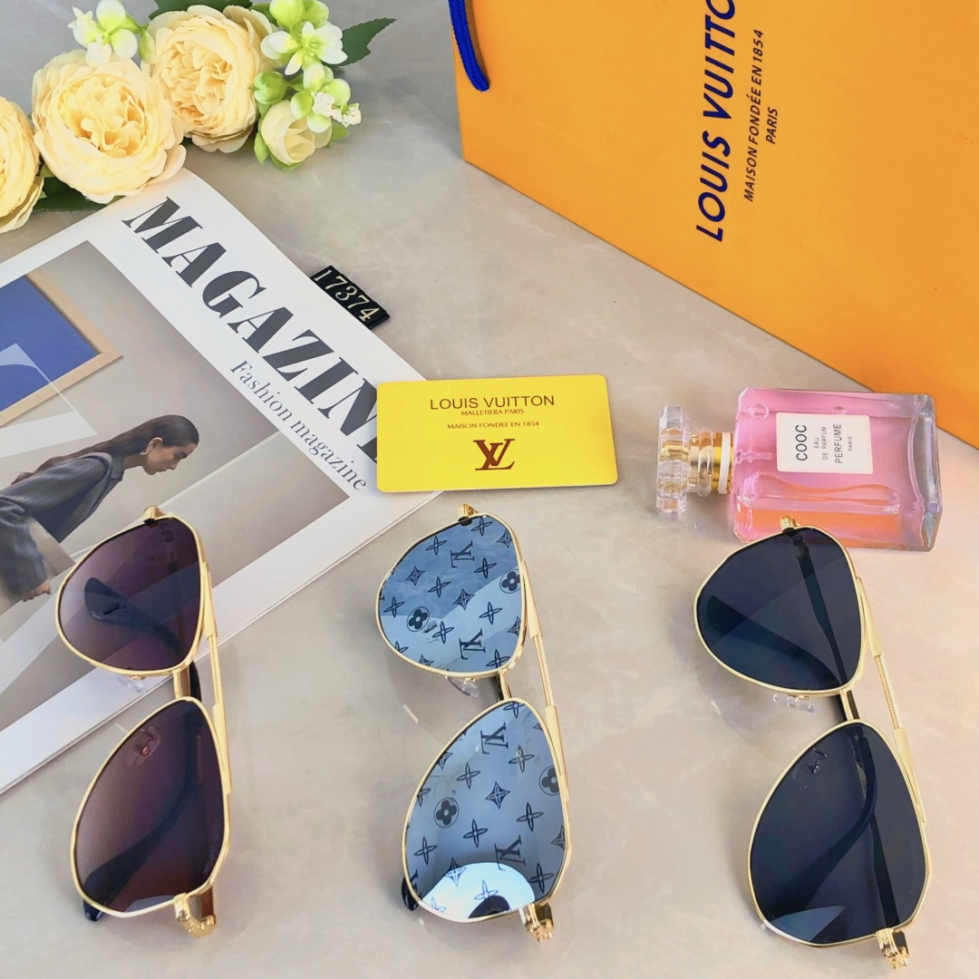 。。Louis vuitto*2025时尚新款蛤蟆墨镜复古素颜百搭男女太阳镜防紫外线眼镜架潮