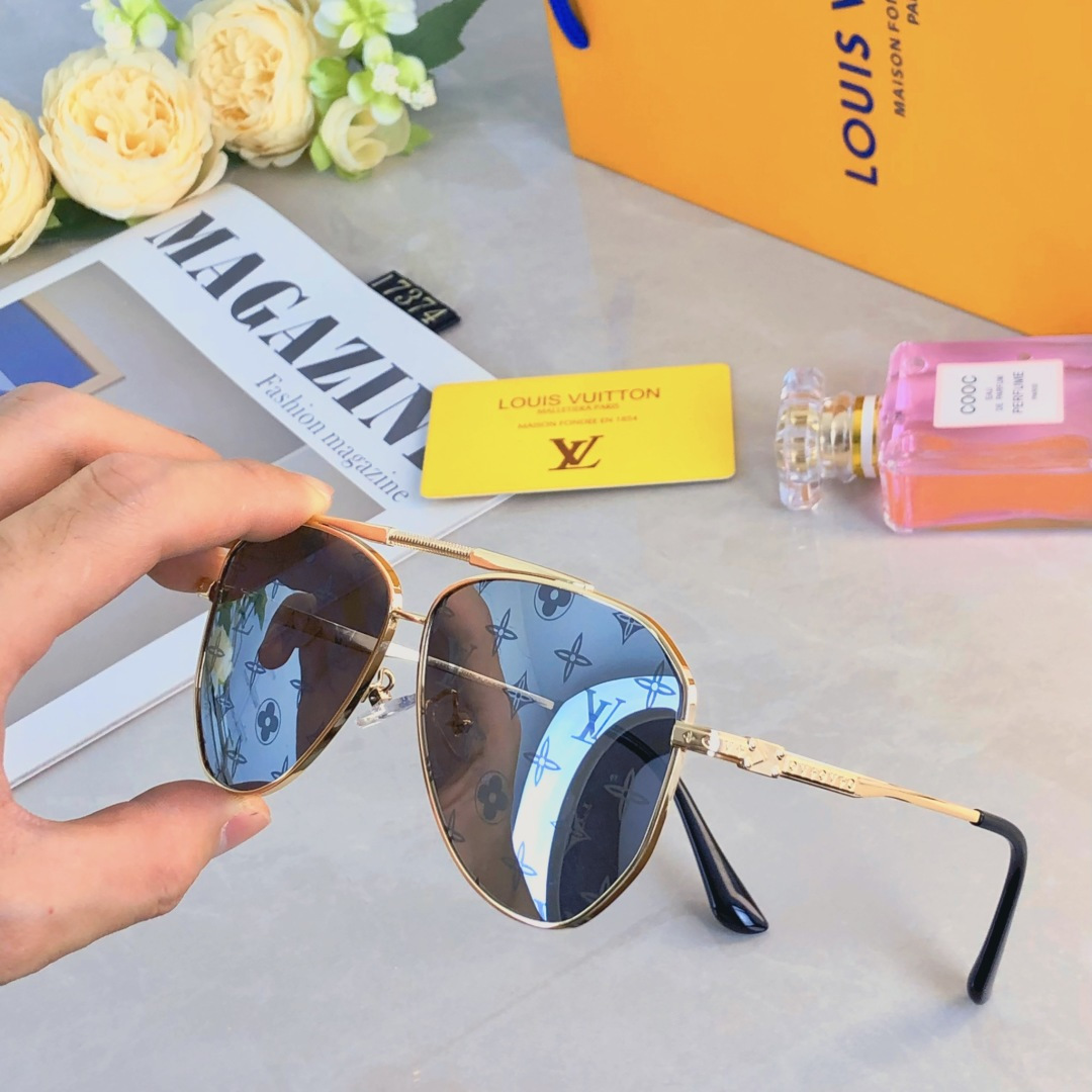 。。Louis vuitto*2025时尚新款蛤蟆墨镜复古素颜百搭男女太阳镜防紫外线眼镜架潮
