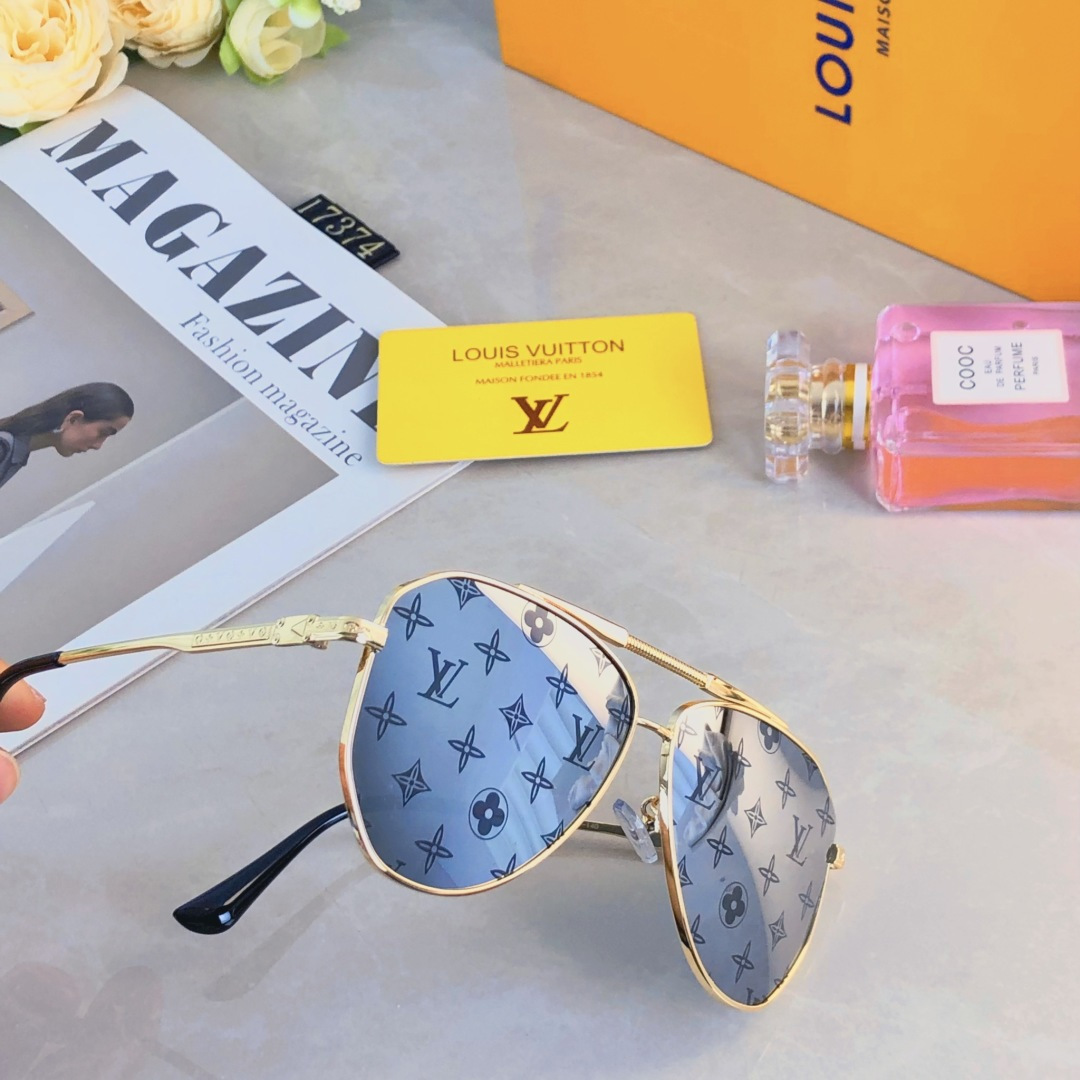 。。Louis vuitto*2025时尚新款蛤蟆墨镜复古素颜百搭男女太阳镜防紫外线眼镜架潮