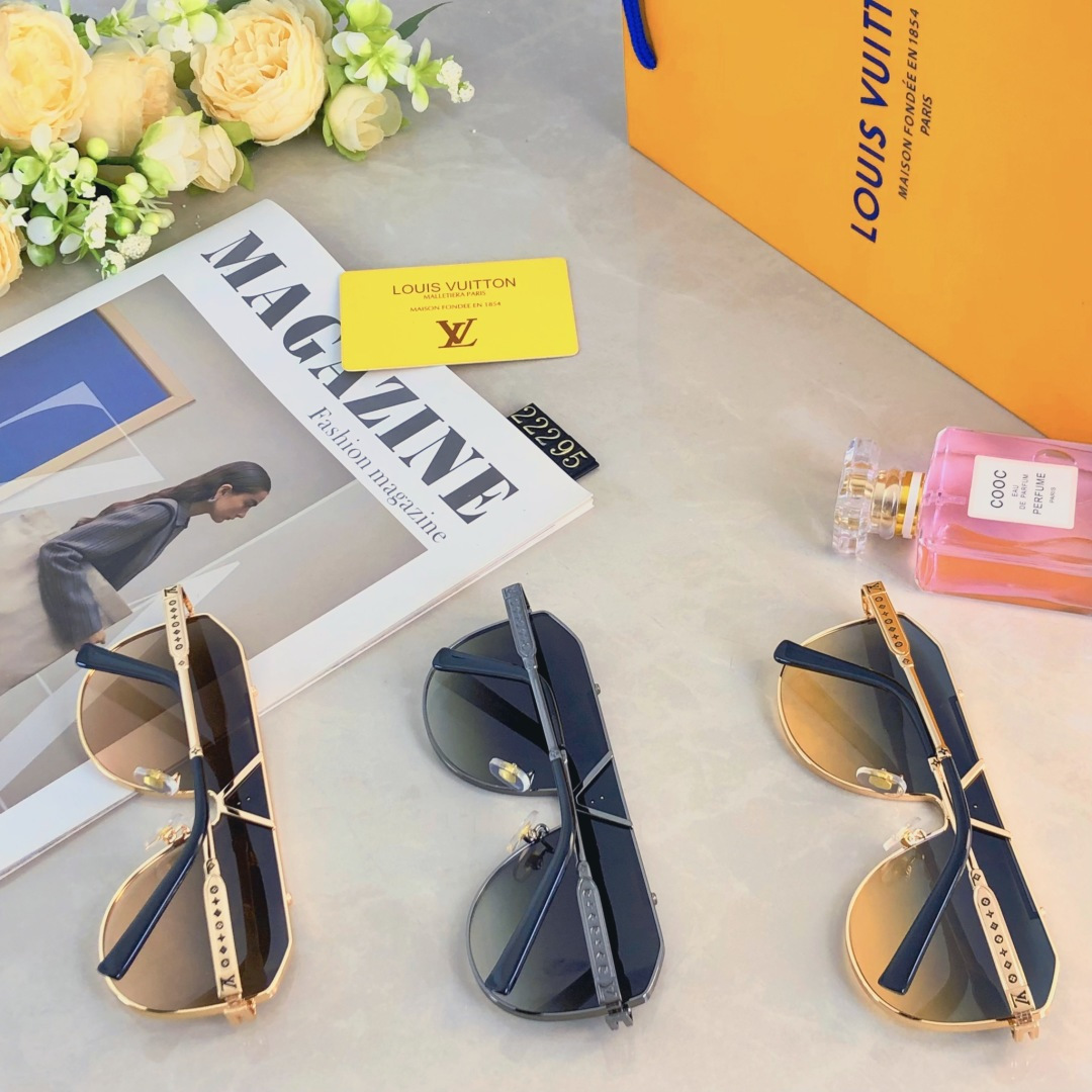 。。Louis vuitto*时尚新款太阳眼镜高品质高质感百搭潮遮阳大框金属大气