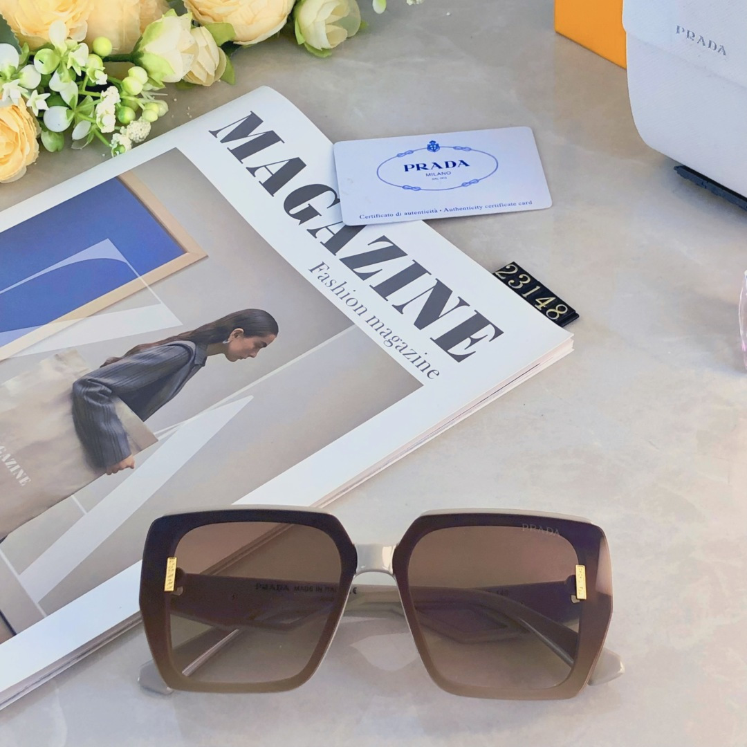 。。Prad*新款欧美时尚大框素颜太阳镜女潮流百搭网红街拍显脸小高级感
