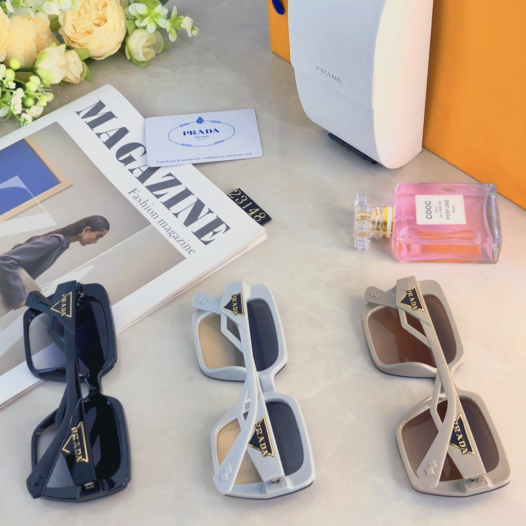 。。Prad*新款欧美时尚大框素颜太阳镜女潮流百搭网红街拍显脸小高级感