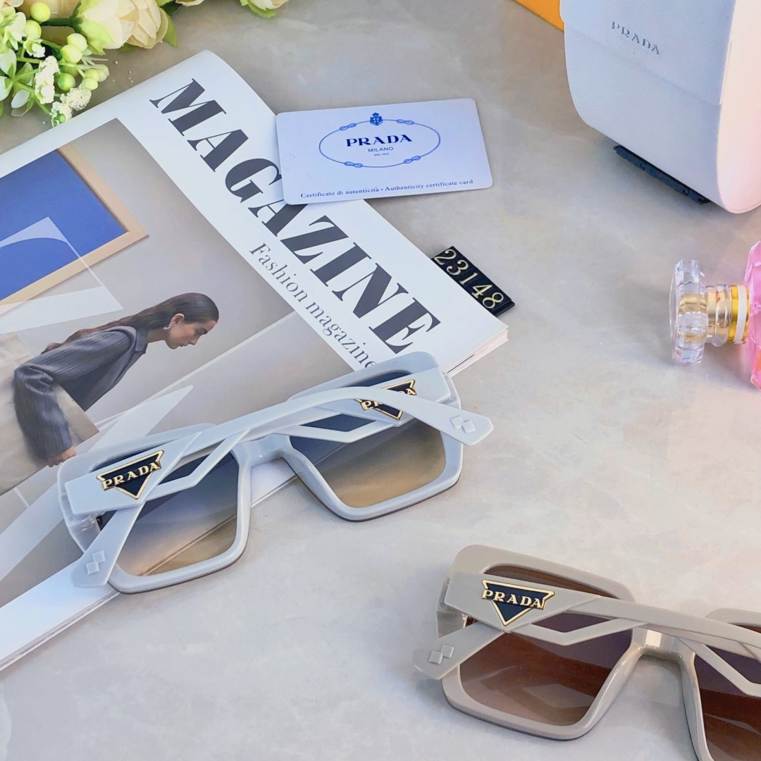 。。Prad*新款欧美时尚大框素颜太阳镜女潮流百搭网红街拍显脸小高级感