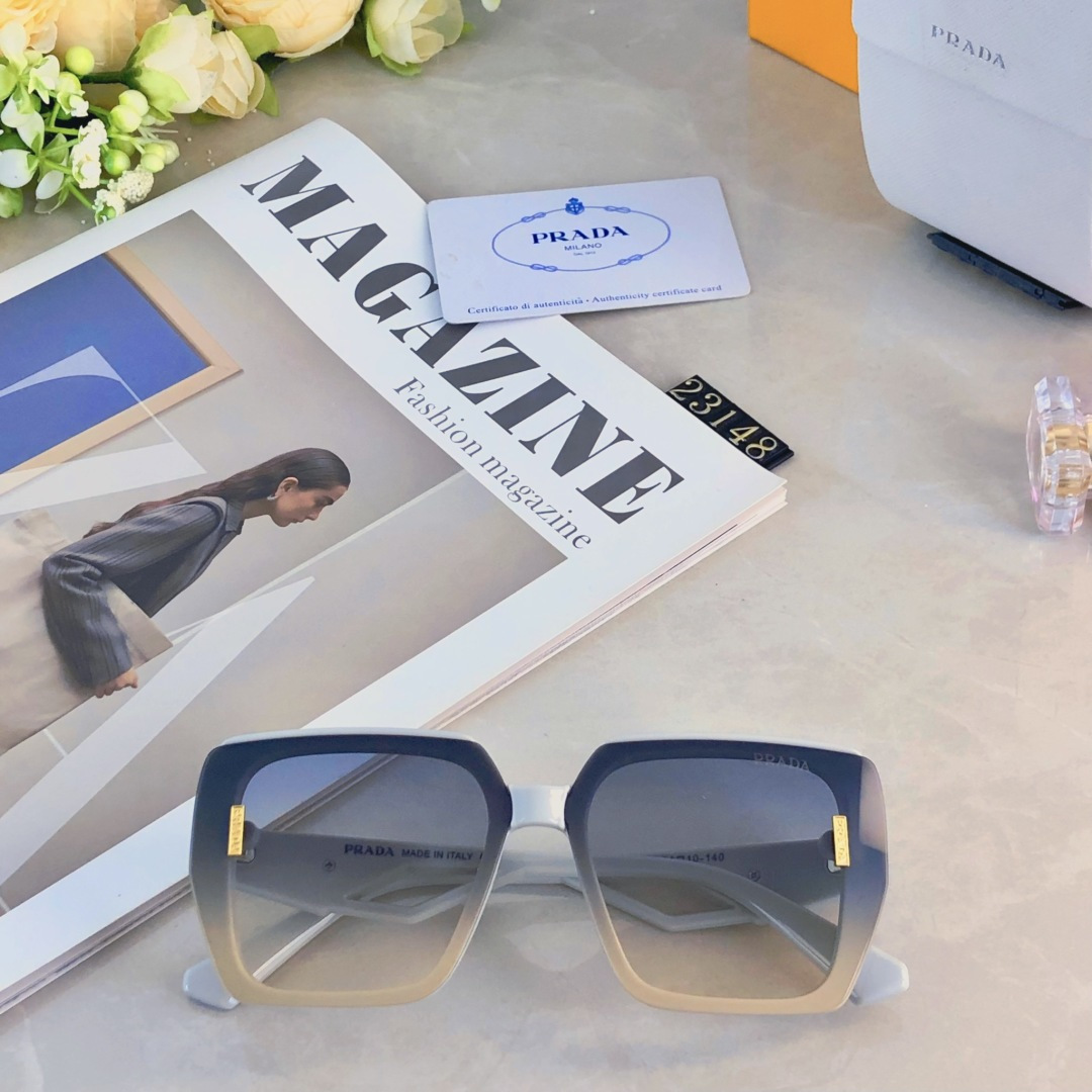 。。Prad*新款欧美时尚大框素颜太阳镜女潮流百搭网红街拍显脸小高级感