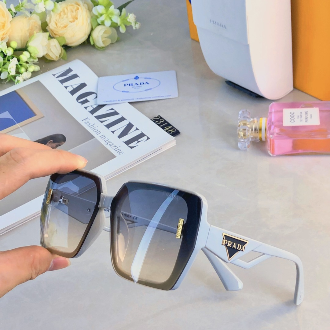 。。Prad*新款欧美时尚大框素颜太阳镜女潮流百搭网红街拍显脸小高级感