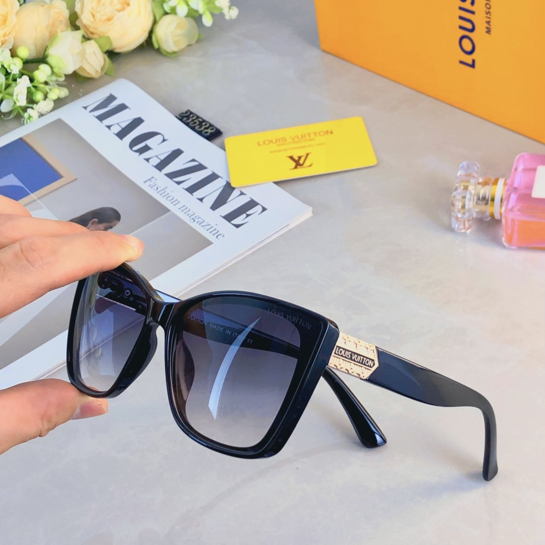 。。Louis vuitto*欧美方框高级感墨镜女时尚复古网红街拍大框显瘦遮阳太阳眼镜
