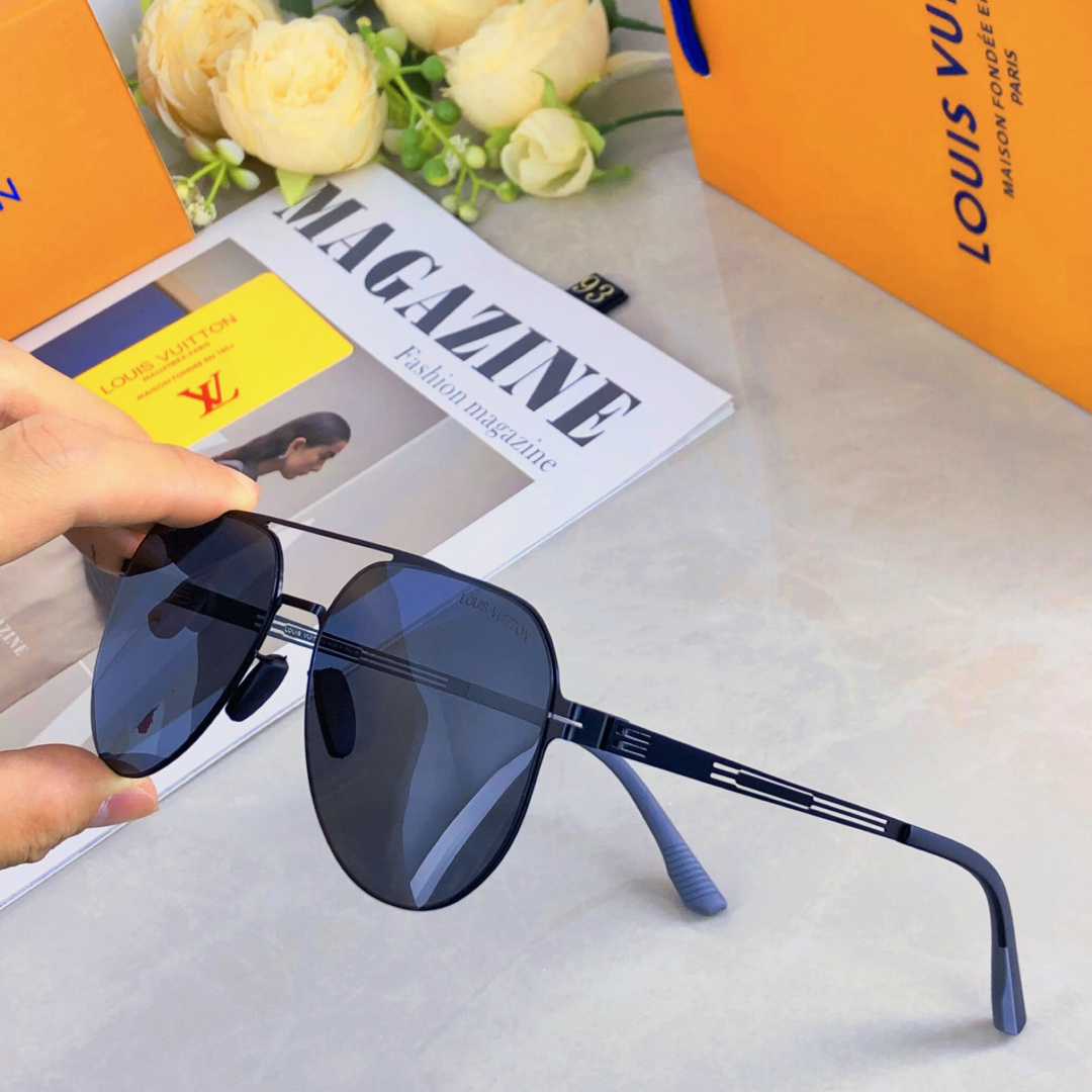 。。Louis vuitto*夏季新款偏光太阳镜欧美双梁飞行员墨镜尼龙户外钓鱼蛤蟆眼镜