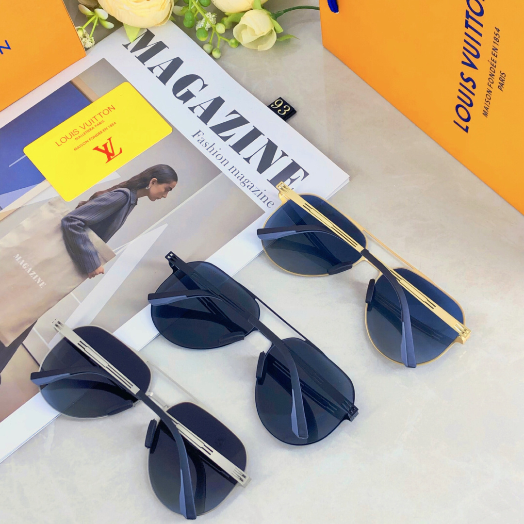 。。Louis vuitto*夏季新款偏光太阳镜欧美双梁飞行员墨镜尼龙户外钓鱼蛤蟆眼镜