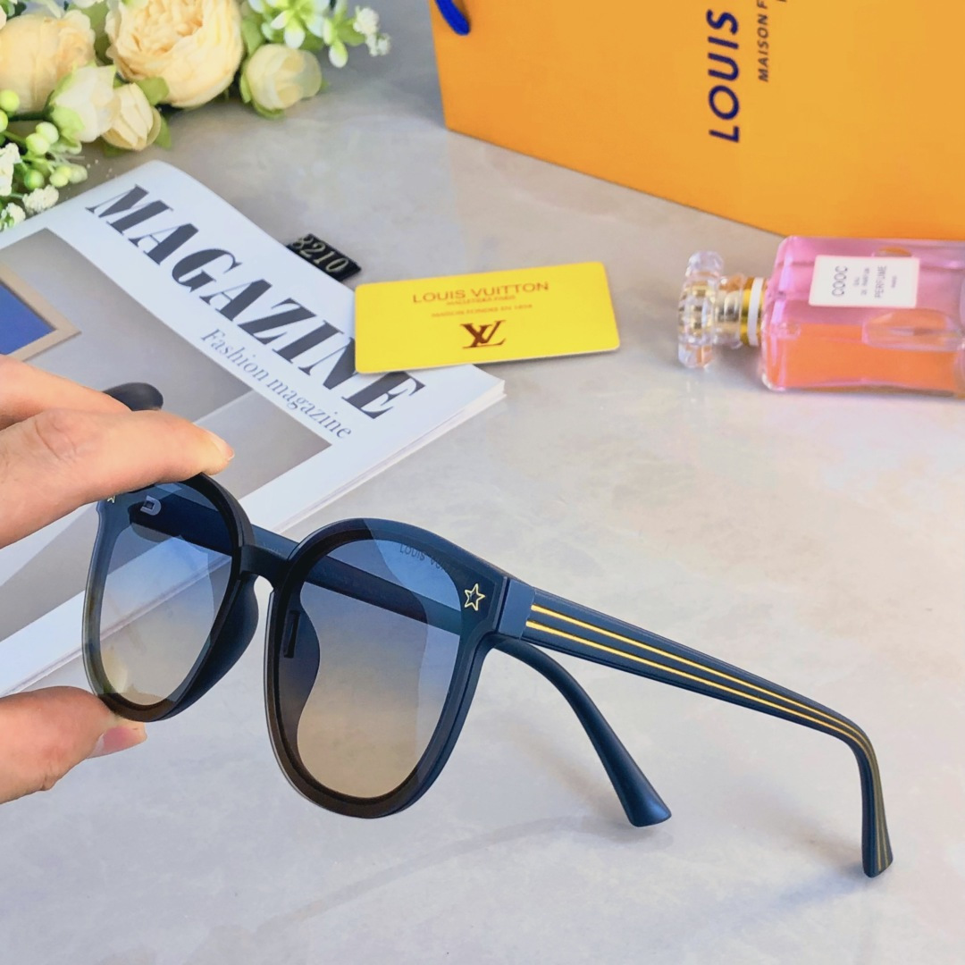 。。Louis vuitto*2025韩版方框太阳镜潮墨镜高级感ins大框圆脸男女款情侣眼镜