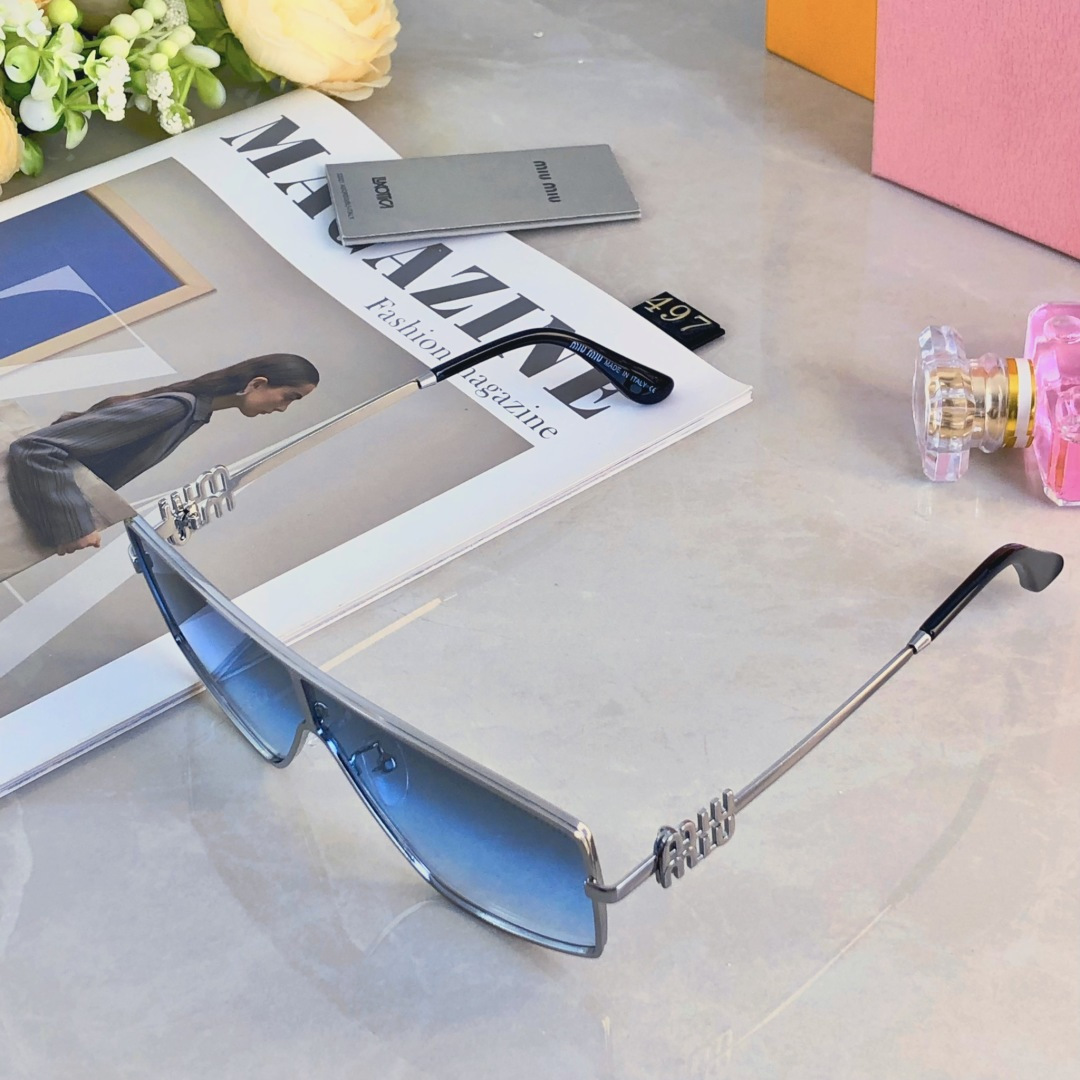 。。miumi*2025新款M家金属太阳镜多边形潮流街拍女网红墨镜ins复古太阳眼镜