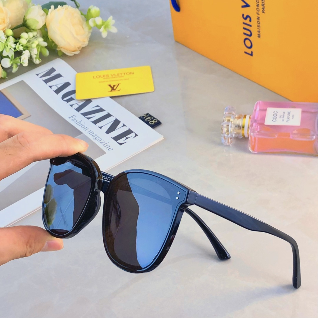 。。Louis vuitto*韩版复古黑超大框潮牌情侣墨镜明星方形圆脸潮人男女太阳眼镜