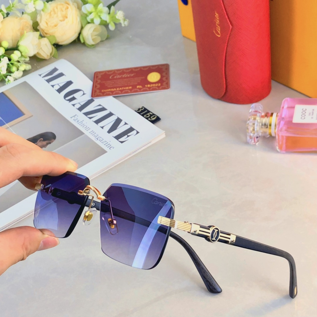 NO:369189,Cartie* square frameless sunglasses large face simple casual fashion sunglasses men's street photography trendy glasses, glasses, cartier19860909Cartie*方形无框太阳镜大脸简约休闲时尚墨镜男士街拍潮流眼镜,眼镜,cartier,glasses