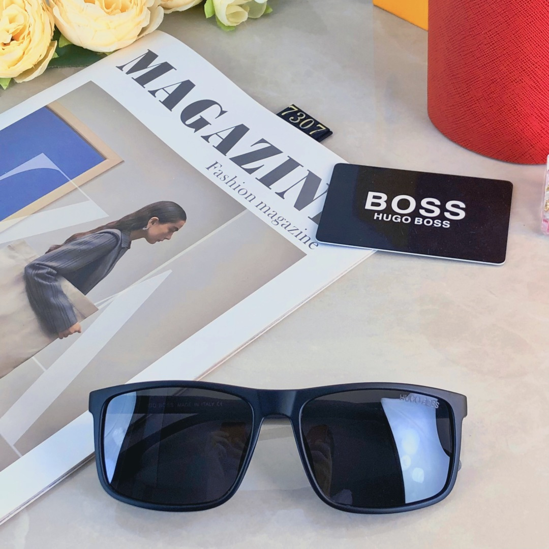 。。Bos*网红款偏光墨镜男个性新款欧美遮阳镜防紫外线街拍潮流太阳镜跨境