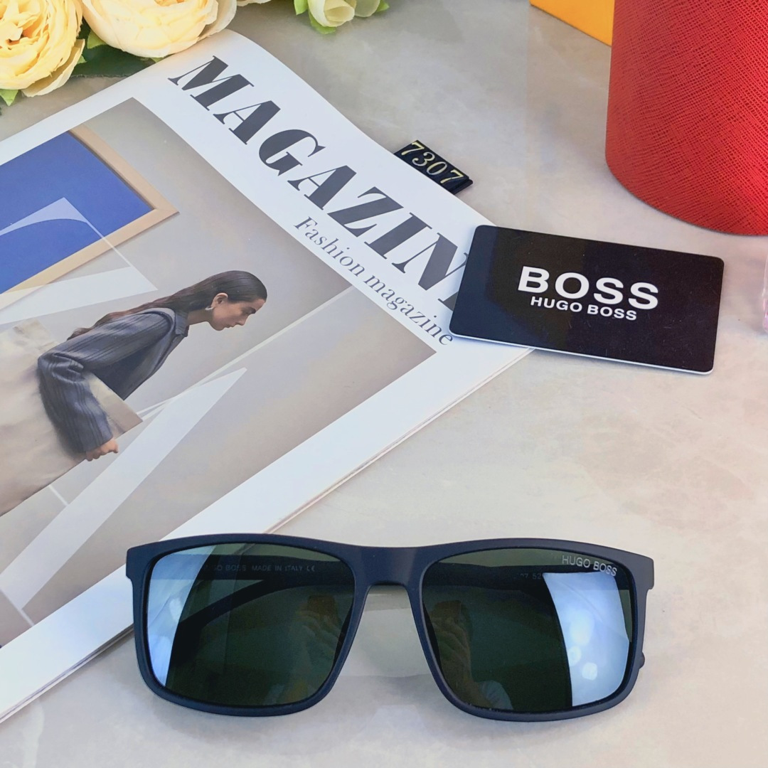 。。Bos*网红款偏光墨镜男个性新款欧美遮阳镜防紫外线街拍潮流太阳镜跨境