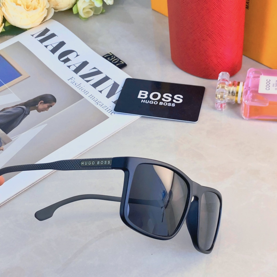 。。Bos*网红款偏光墨镜男个性新款欧美遮阳镜防紫外线街拍潮流太阳镜跨境
