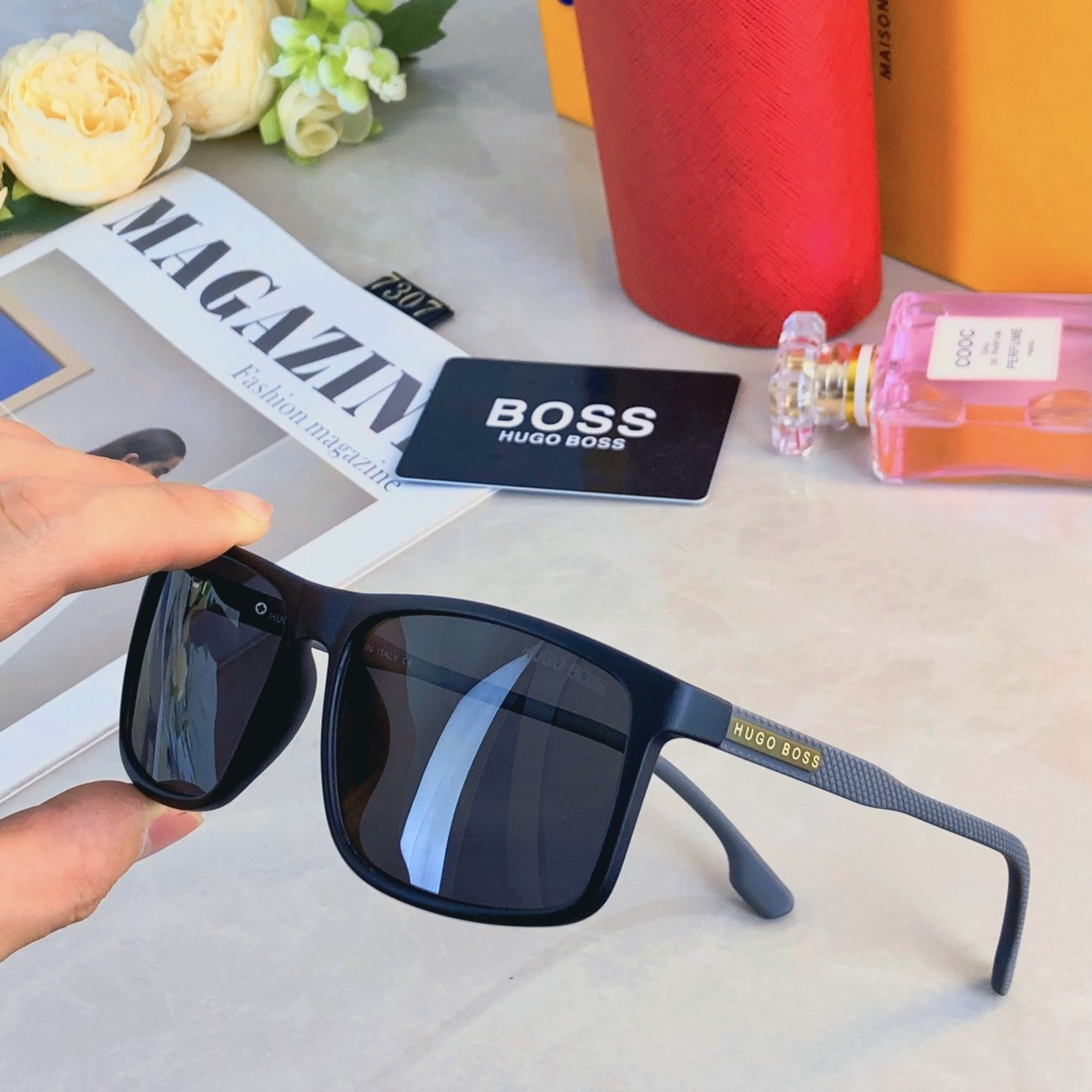 。。Bos*网红款偏光墨镜男个性新款欧美遮阳镜防紫外线街拍潮流太阳镜跨境
