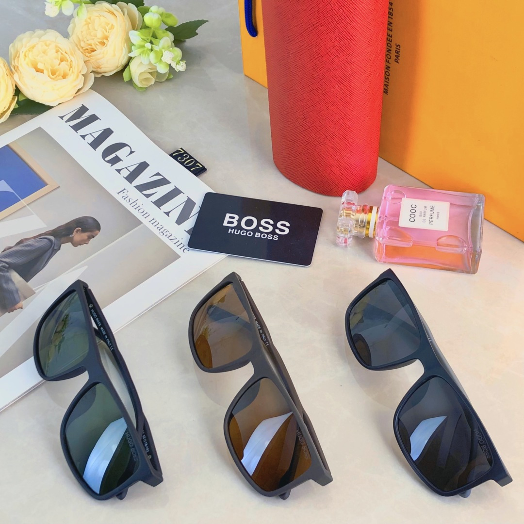 。。Bos*网红款偏光墨镜男个性新款欧美遮阳镜防紫外线街拍潮流太阳镜跨境