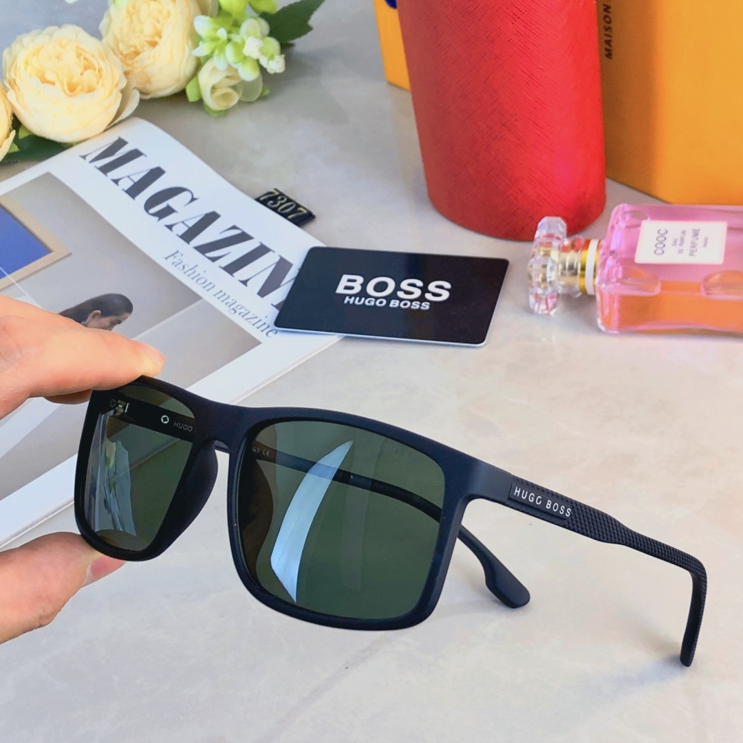 。。Bos*网红款偏光墨镜男个性新款欧美遮阳镜防紫外线街拍潮流太阳镜跨境