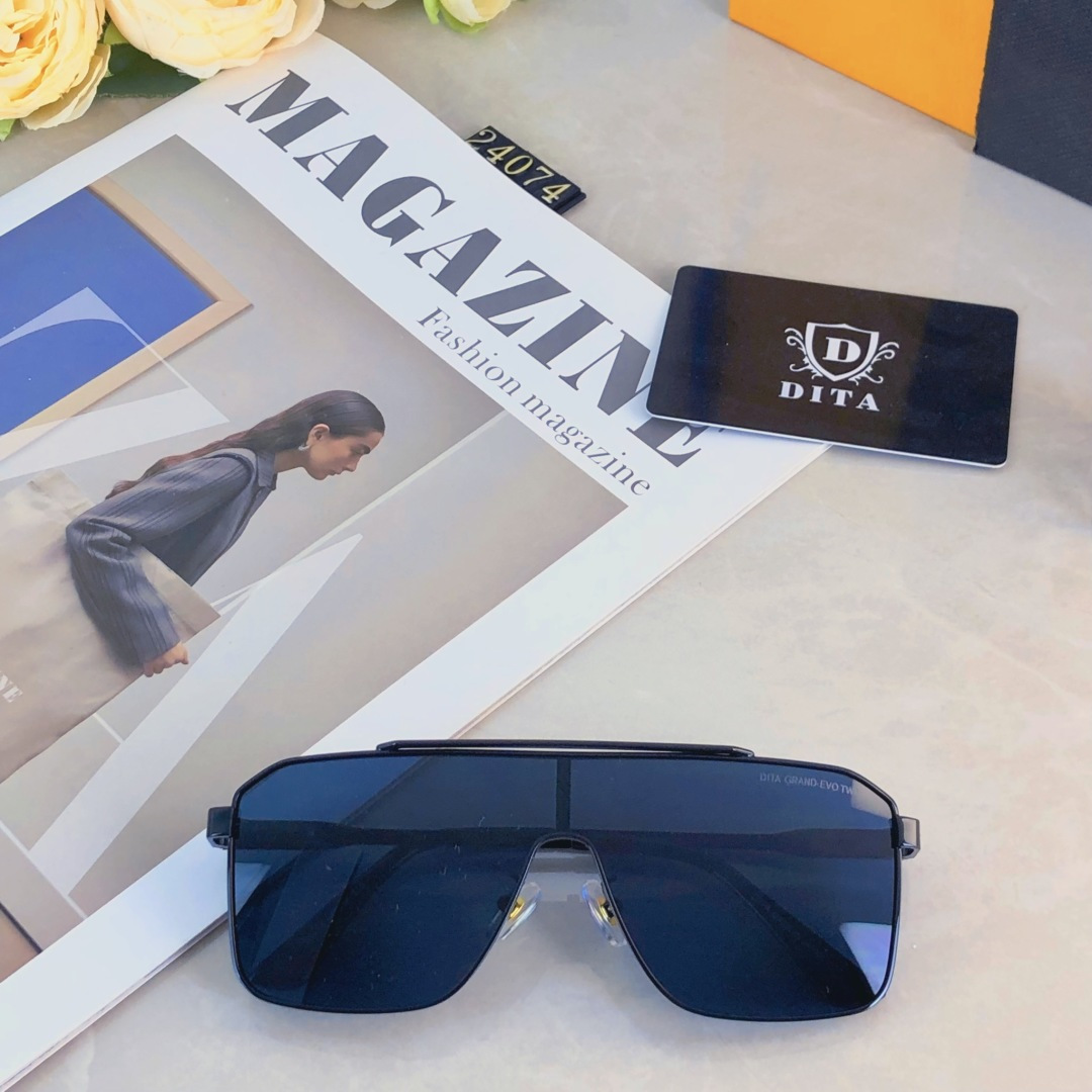 。。Dit*新款痞帅墨镜高级感欧美方形金属框飞行员户外太阳镜防紫外线潮