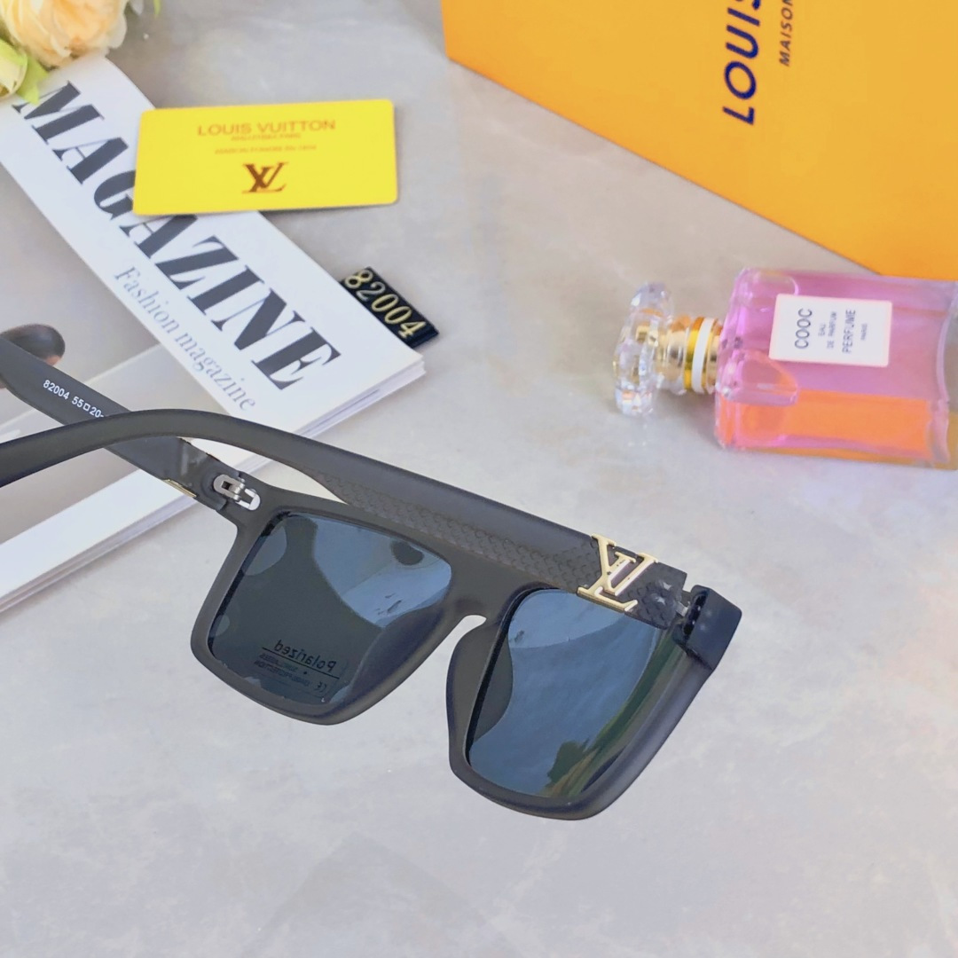 。。Louis vuitto*新款方框复古商务男士偏光墨镜爆款潮流户外开车钓鱼太阳镜