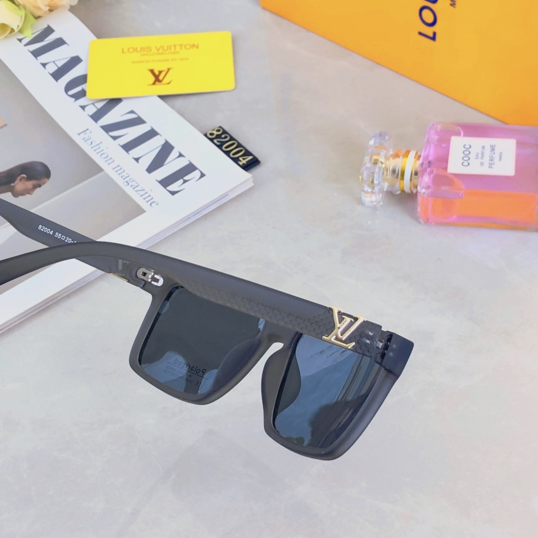 。。Louis vuitto*新款方框复古商务男士偏光墨镜爆款潮流户外开车钓鱼太阳镜