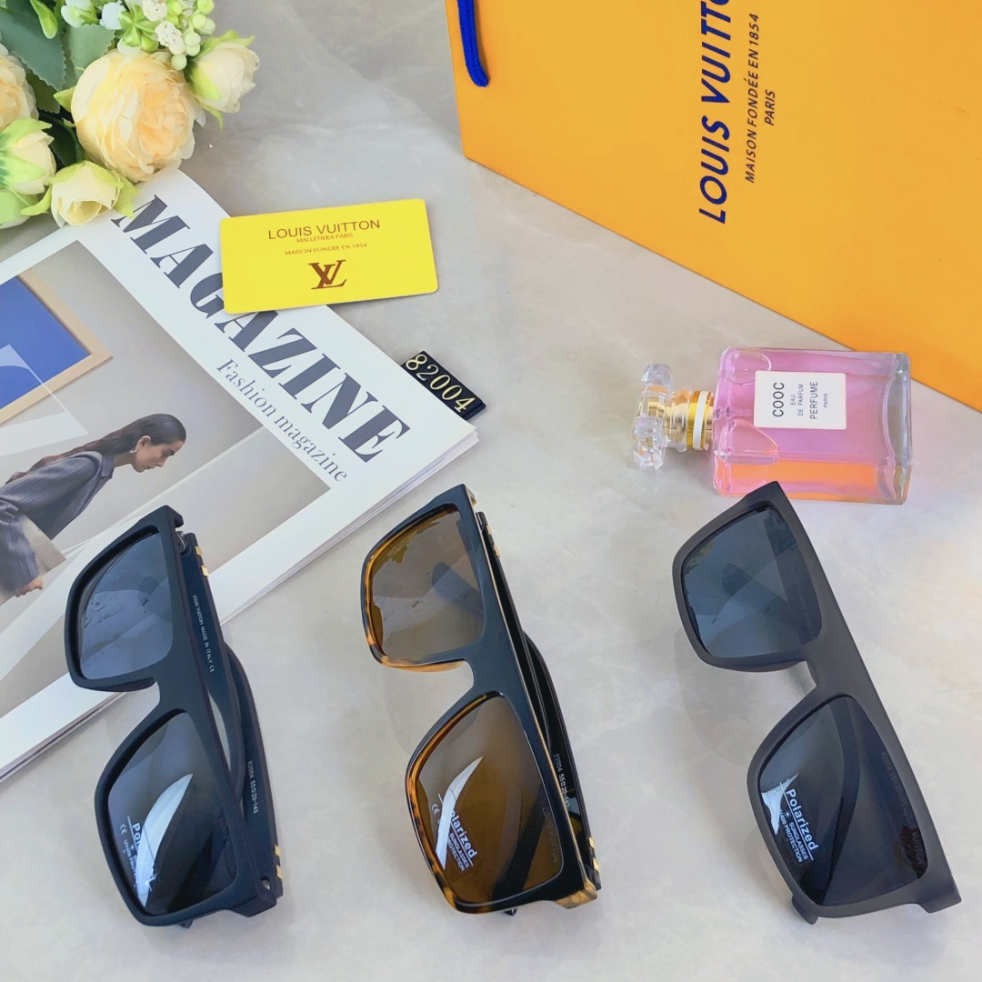 。。Louis vuitto*新款方框复古商务男士偏光墨镜爆款潮流户外开车钓鱼太阳镜