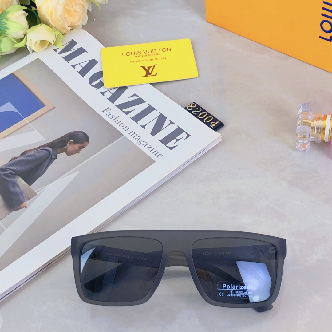 。。Louis vuitto*新款方框复古商务男士偏光墨镜爆款潮流户外开车钓鱼太阳镜
