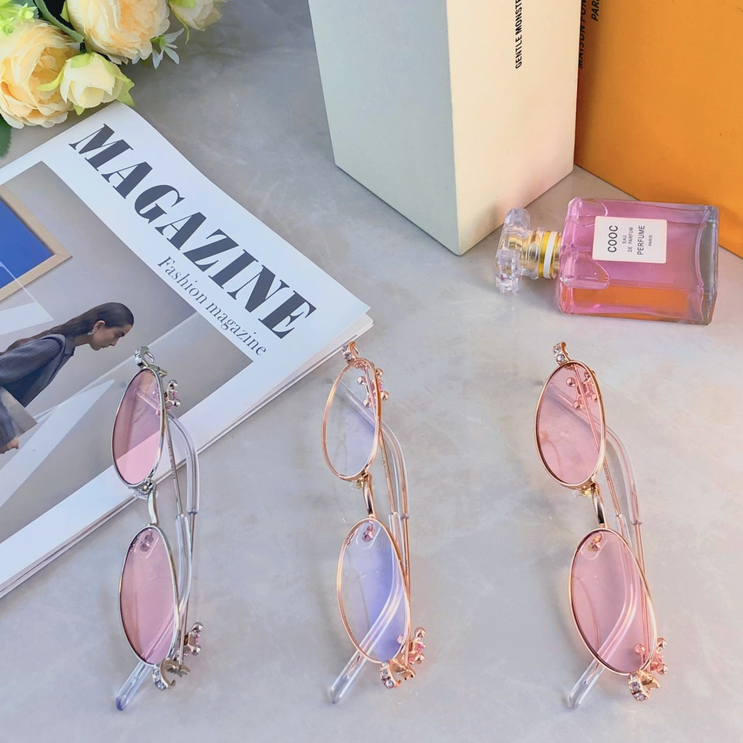 。。时尚设计圆钻颜石眼镜架超轻素墨镜潮椭眼镜框架防紫外线太阳眼镜