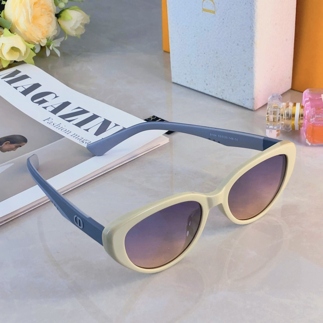 。。Dio*潮流时尚气质眼镜猫眼小框一体鼻托墨镜大气简洁时尚搭配太阳眼镜