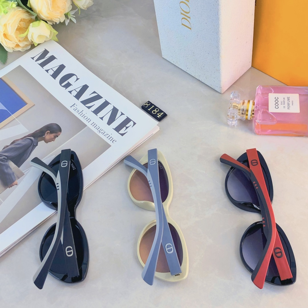 。。Dio*潮流时尚气质眼镜猫眼小框一体鼻托墨镜大气简洁时尚搭配太阳眼镜