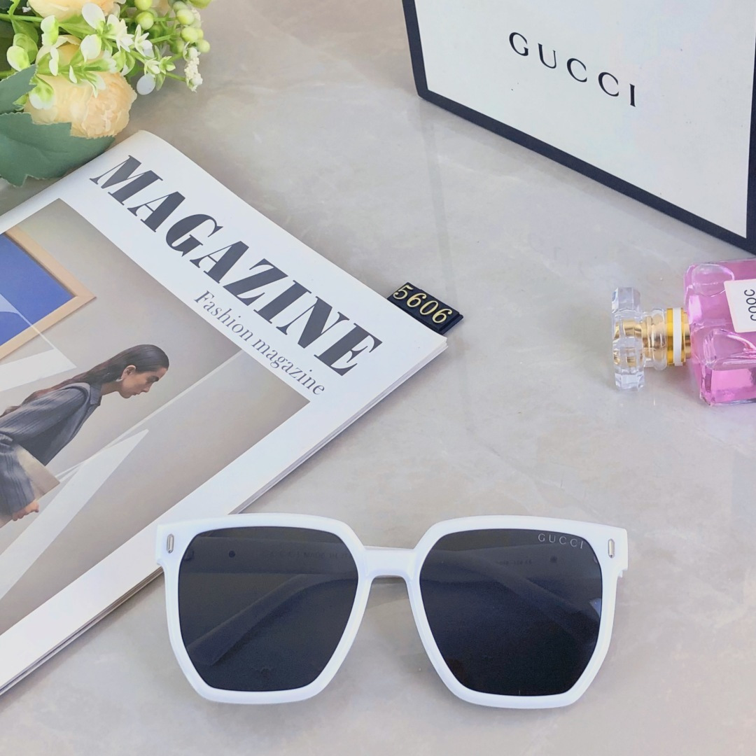 。。Gucc*2025新款高级大脸显瘦防紫外线遮阳高清时尚潮款偏光镜眼镜太阳镜