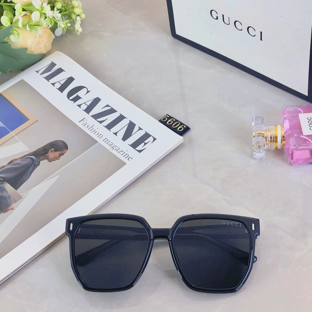 。。Gucc*2025新款高级大脸显瘦防紫外线遮阳高清时尚潮款偏光镜眼镜太阳镜