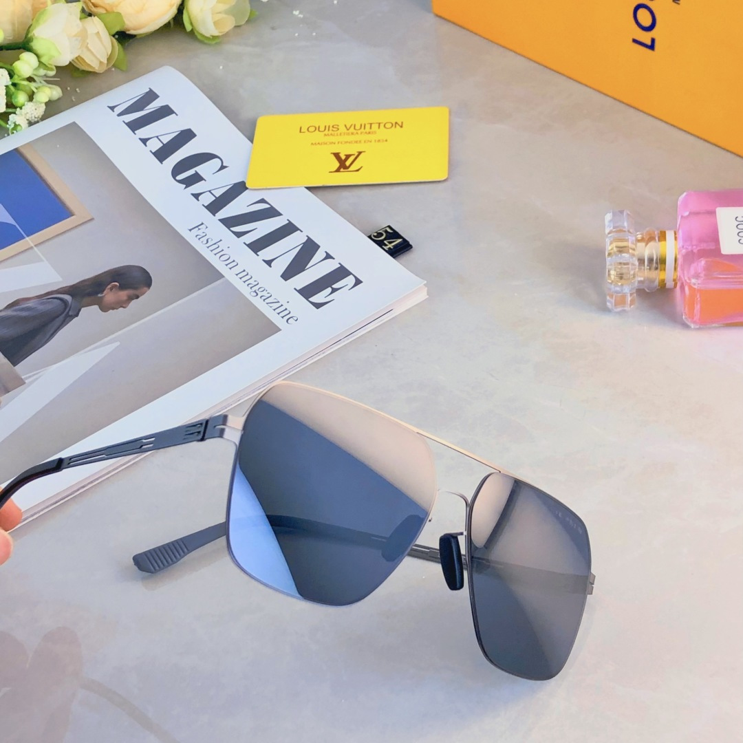 。。LOUISVUITTO*时尚新款高清尼龙复古偏光太阳镜尚墨镜男户外钓鱼防紫外线