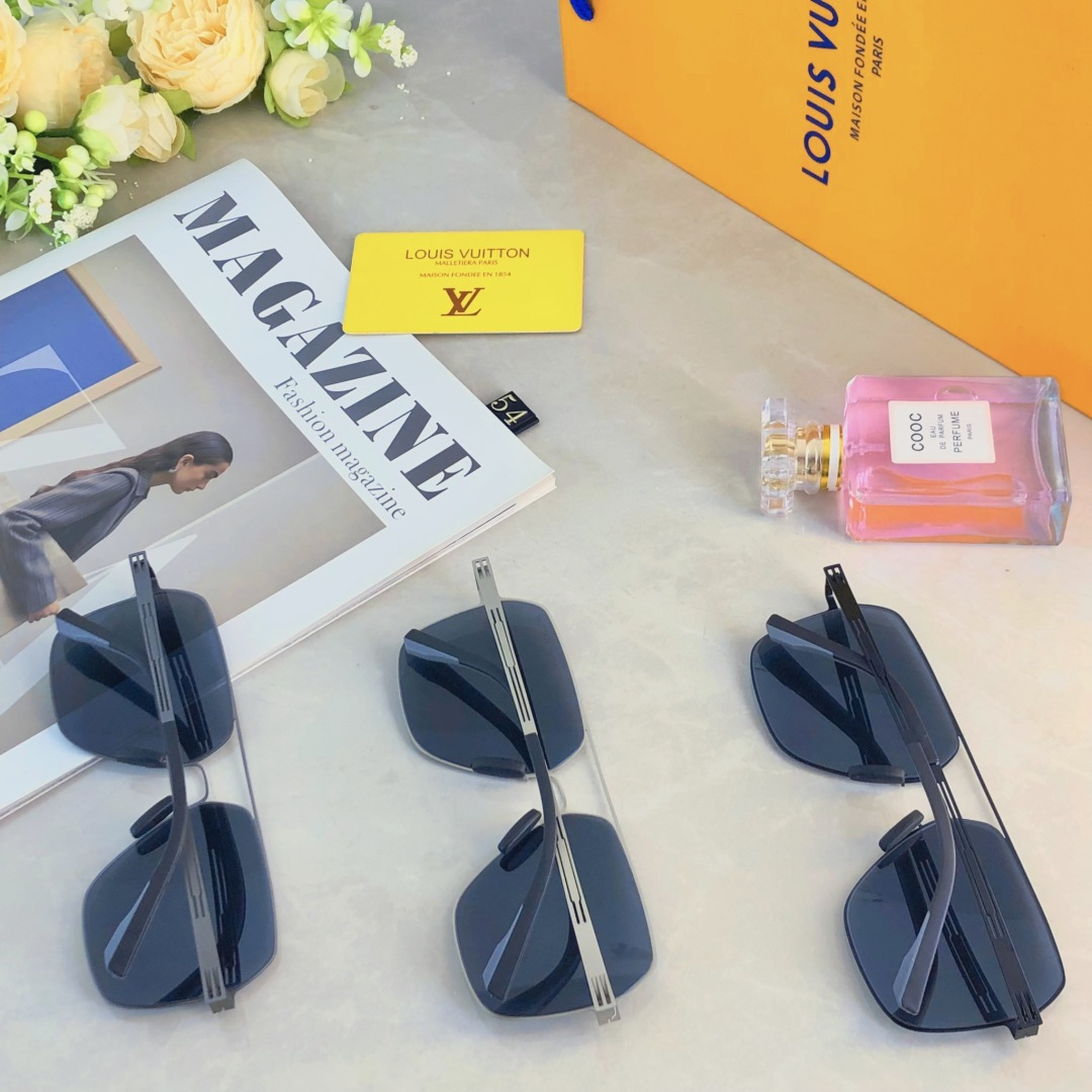 。。LOUISVUITTO*时尚新款高清尼龙复古偏光太阳镜尚墨镜男户外钓鱼防紫外线