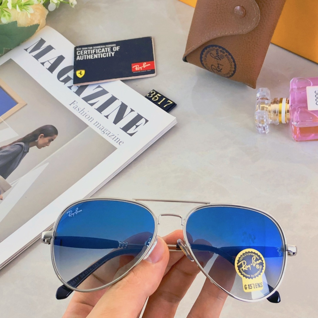 。。RAYBA*玻璃镜片墨镜高级感开车专用眼镜潮牌钓鱼太阳镜