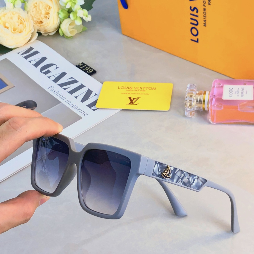 。。LOUISVUITTO*网红同款2025方框墨镜女复古时尚ins遮阳时尚防晒紫外线太阳镜