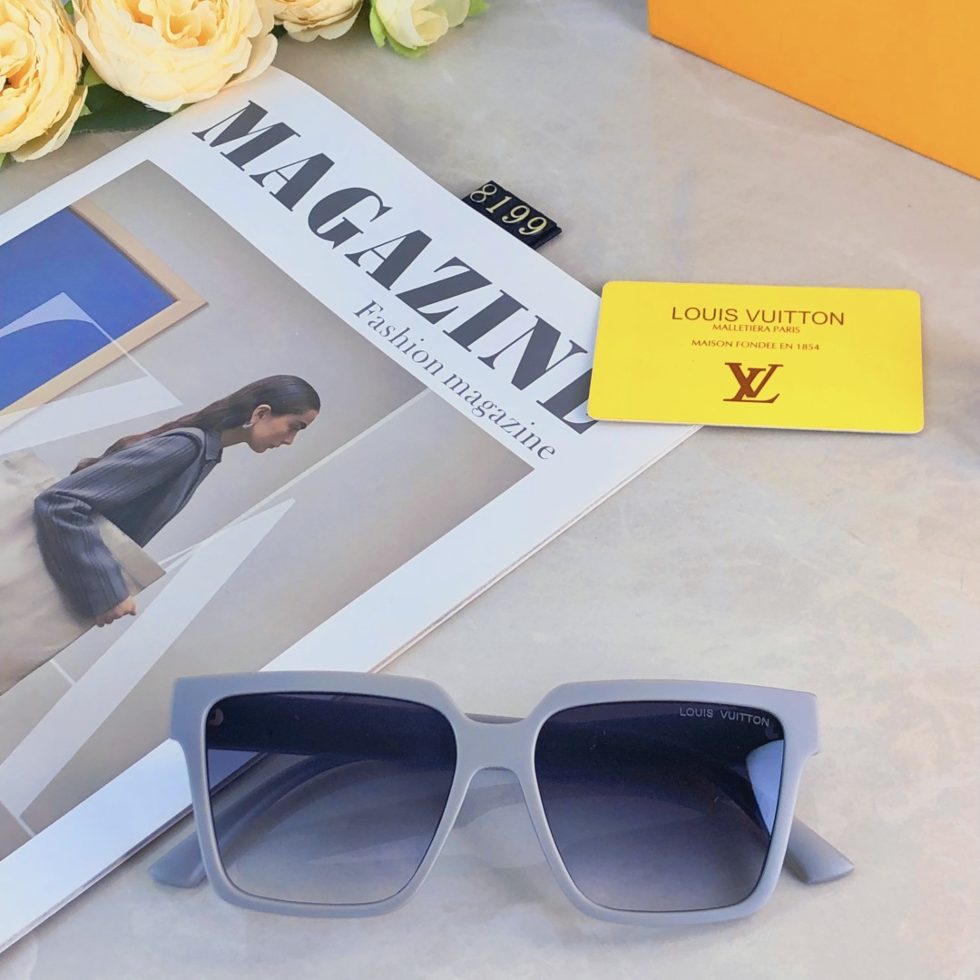 。。LOUISVUITTO*网红同款2025方框墨镜女复古时尚ins遮阳时尚防晒紫外线太阳镜