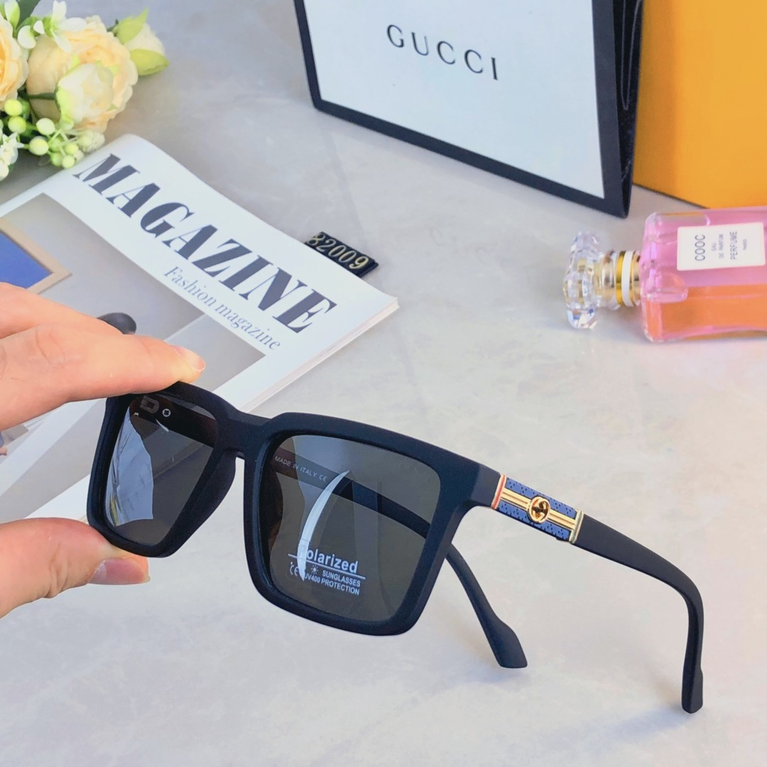 。。GUCC*高级感偏光太阳镜时尚帅气墨镜防紫外线