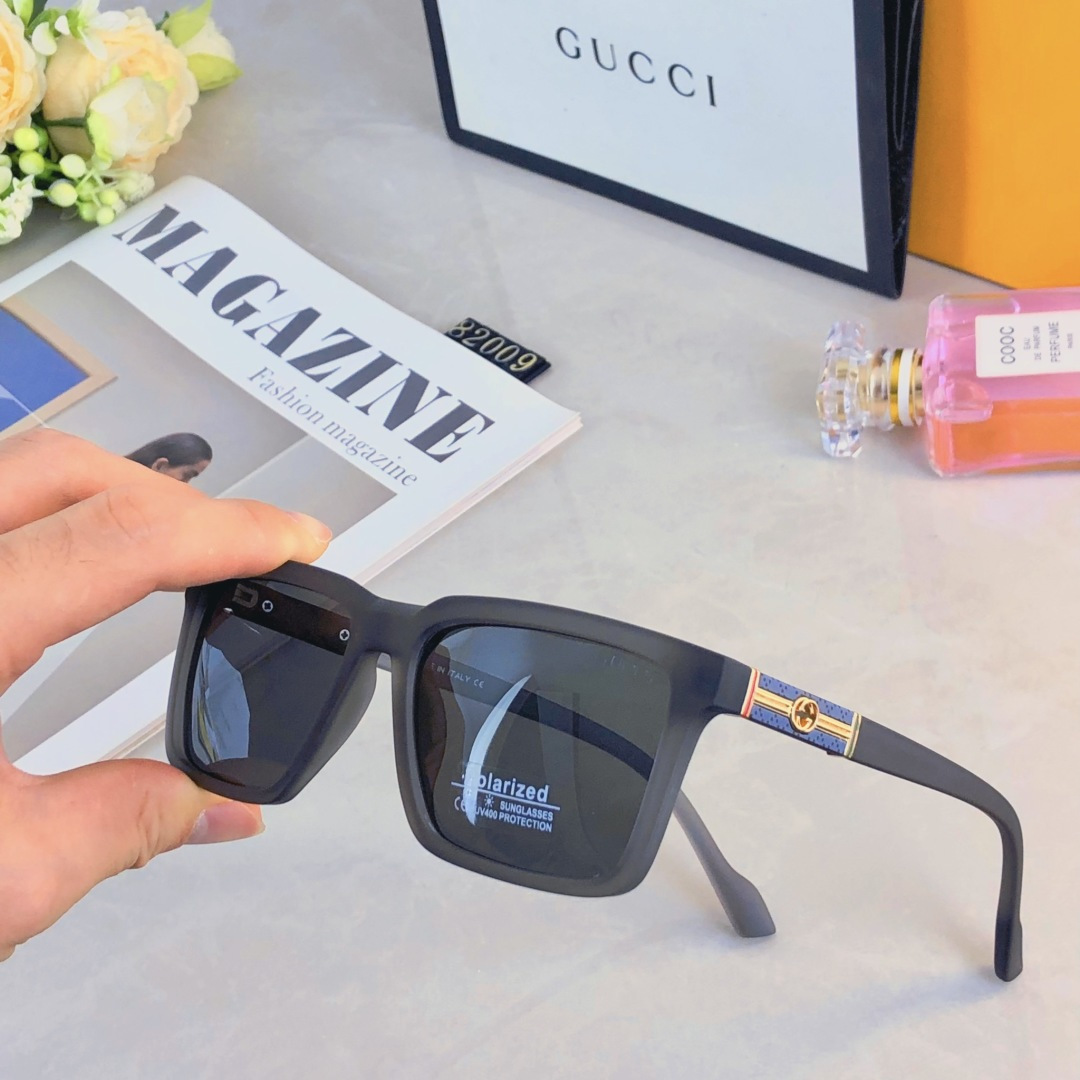 。。GUCC*高级感偏光太阳镜时尚帅气墨镜防紫外线