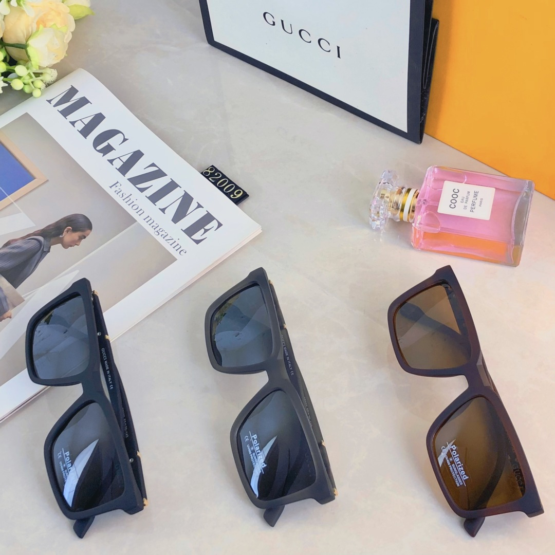 。。GUCC*高级感偏光太阳镜时尚帅气墨镜防紫外线