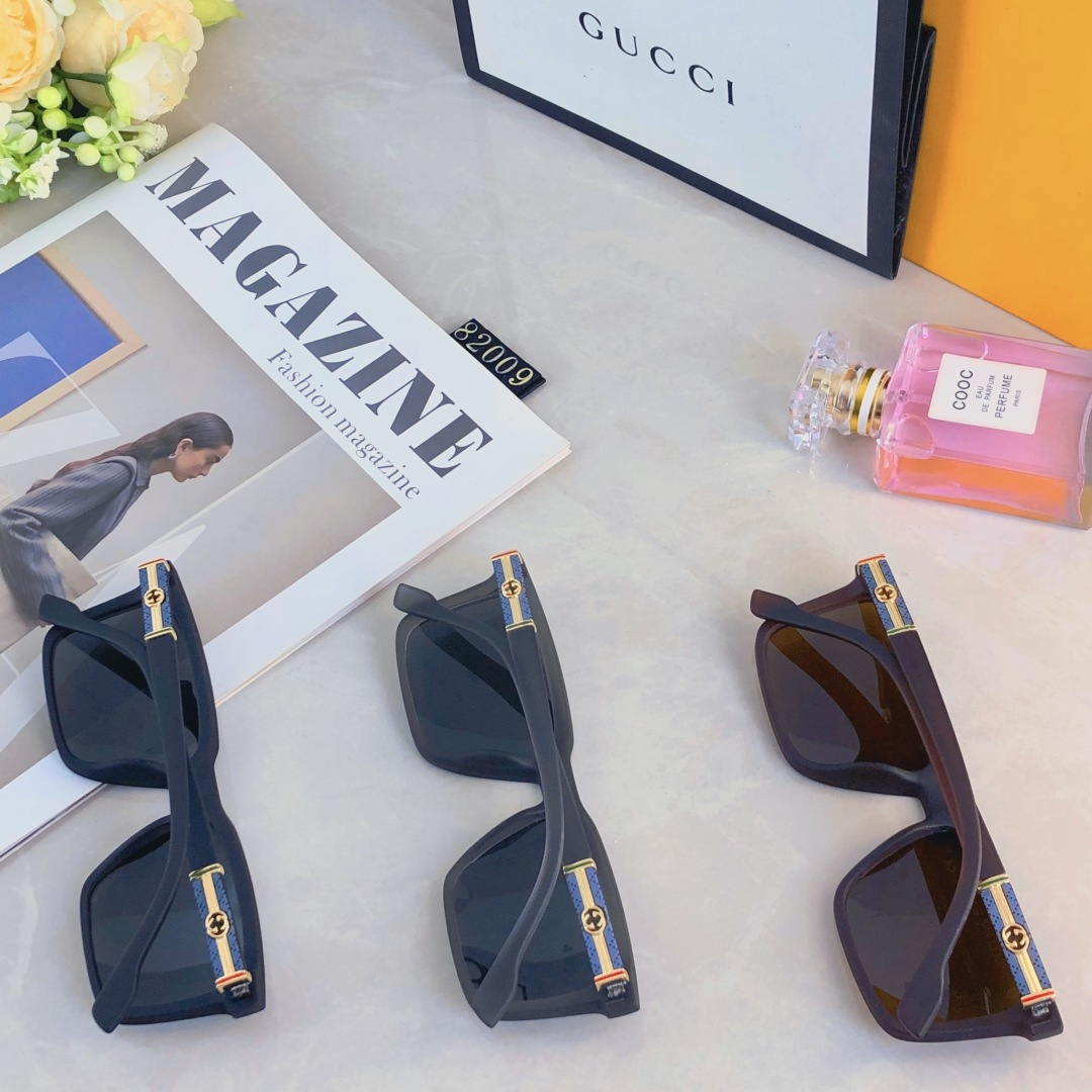 。。GUCC*高级感偏光太阳镜时尚帅气墨镜防紫外线