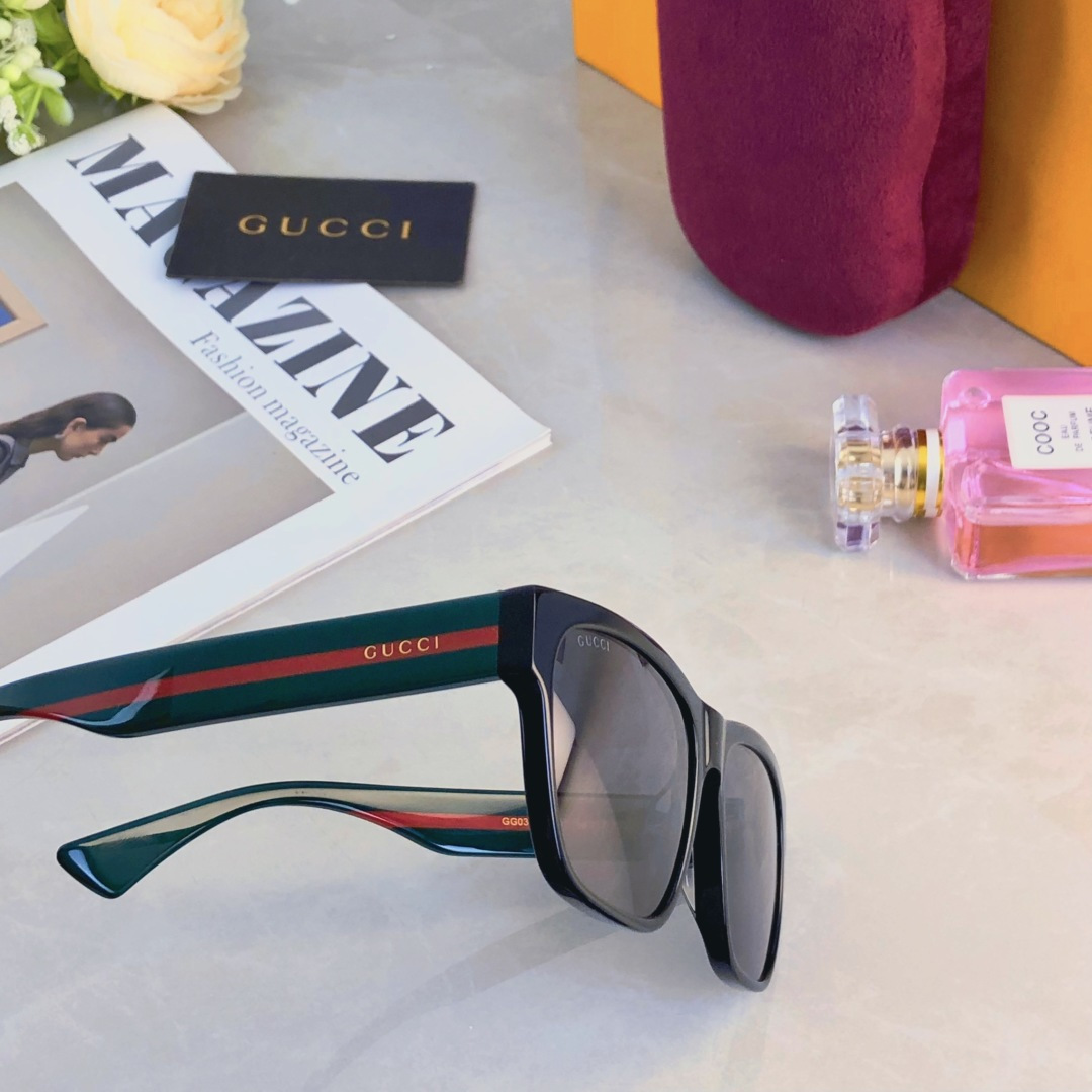 。。Gucc*新款欧美时尚个性三拼色板材脚复古墨镜男女太阳镜