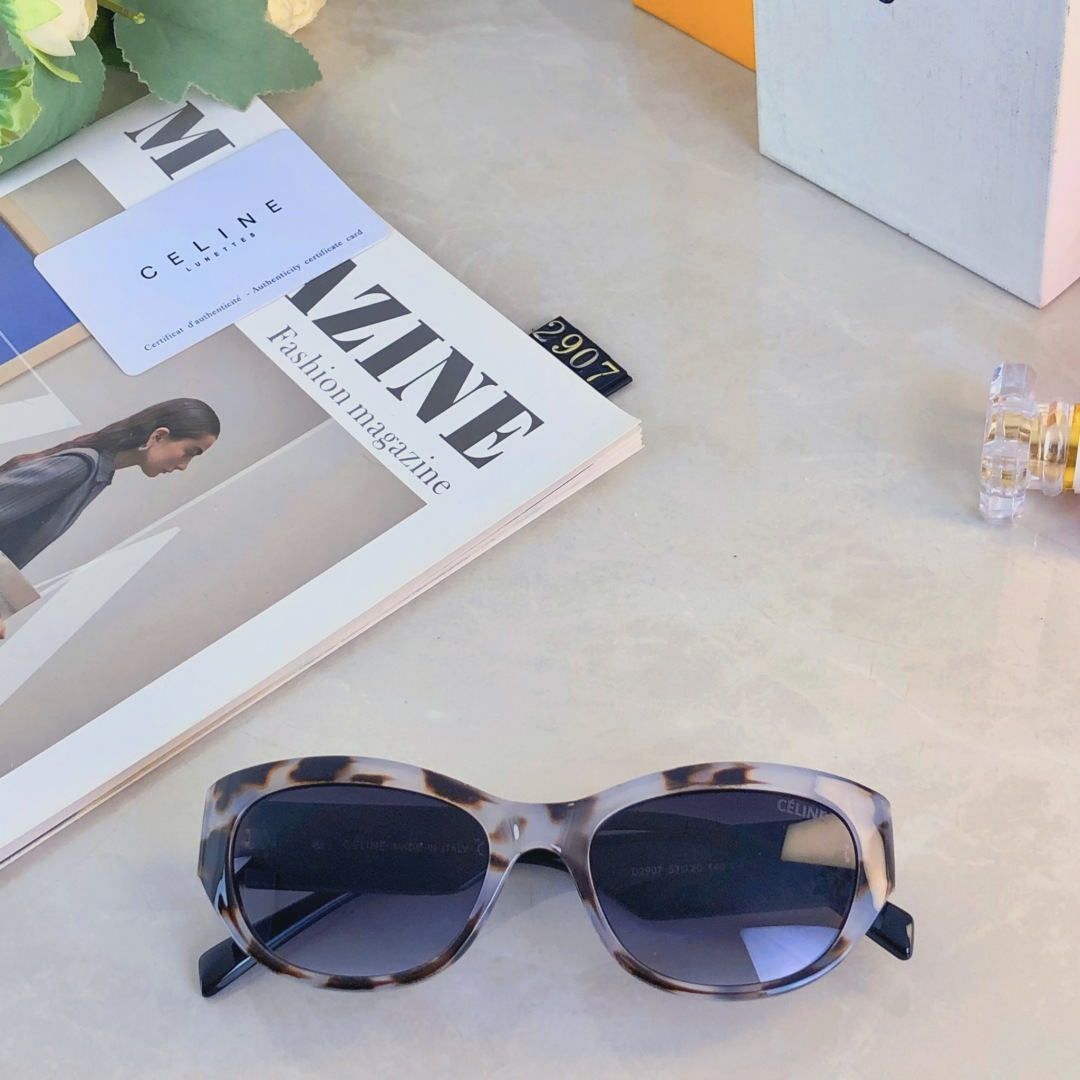 。。Celin*2025年新款凯旋门猫眼显瘦墨镜女高级感时尚太阳眼镜防晒