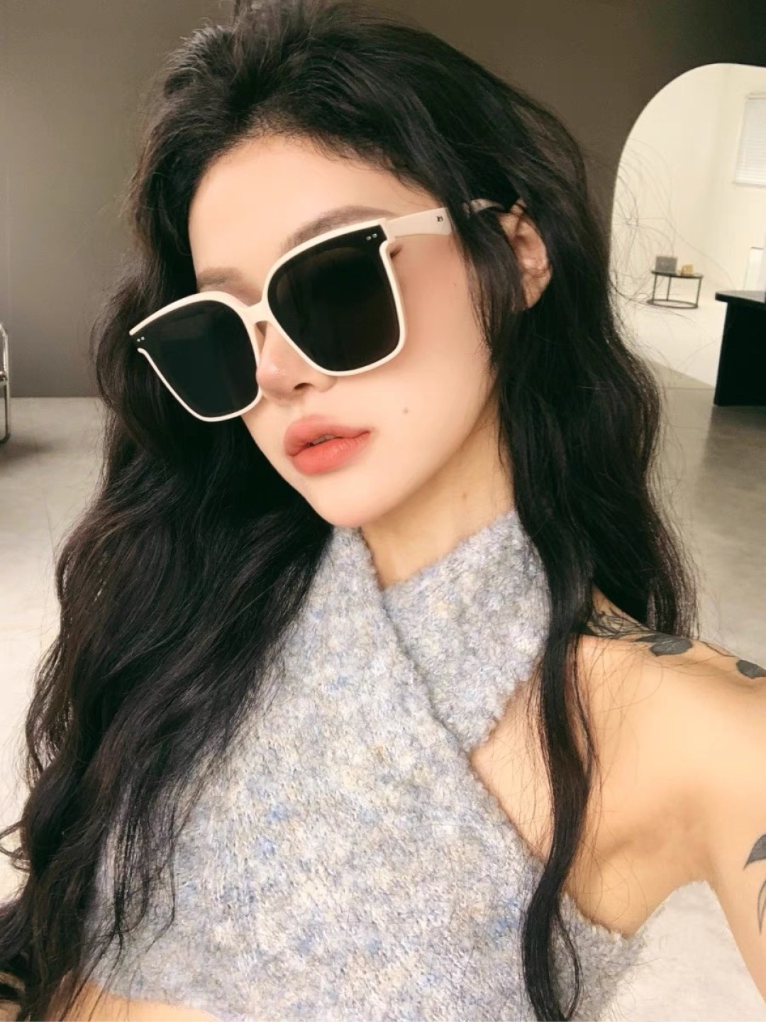 。。新款 墨镜女网红潮牌街拍太阳眼镜时尚旅行太阳镜