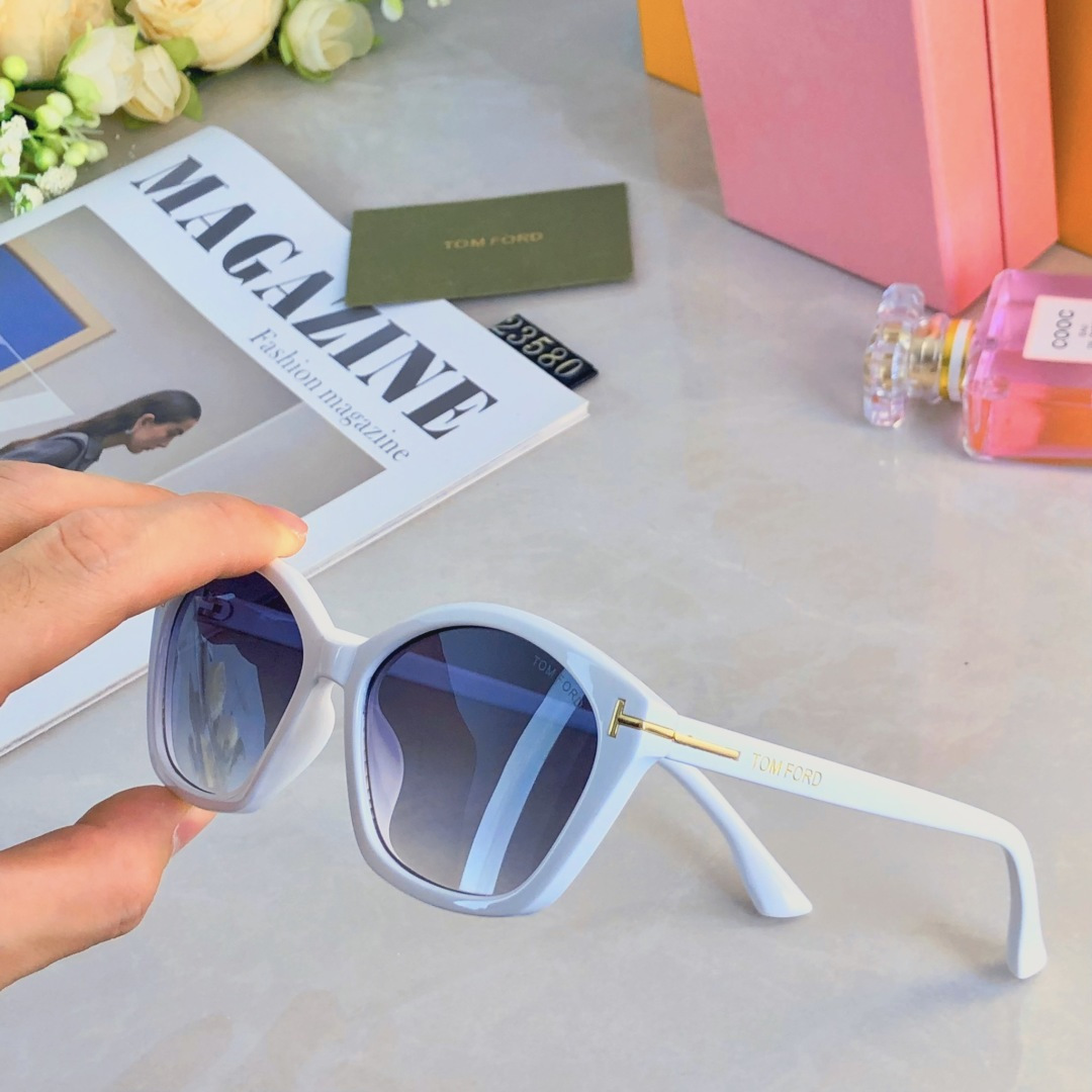 。。Tom For*韩系圆框太阳镜男女网红款高级感ins潮墨镜防紫外线