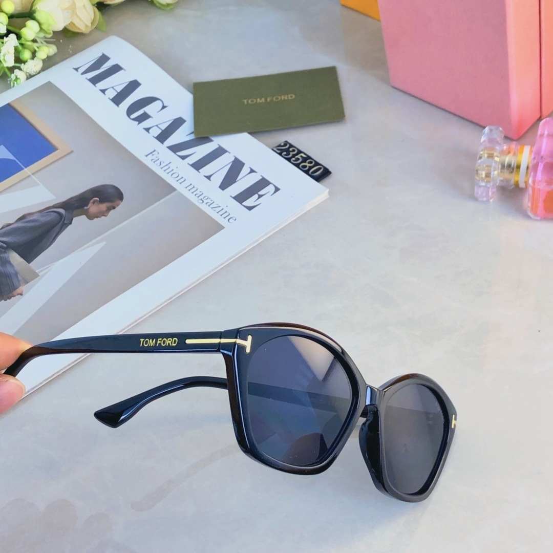 。。Tom For*韩系圆框太阳镜男女网红款高级感ins潮墨镜防紫外线