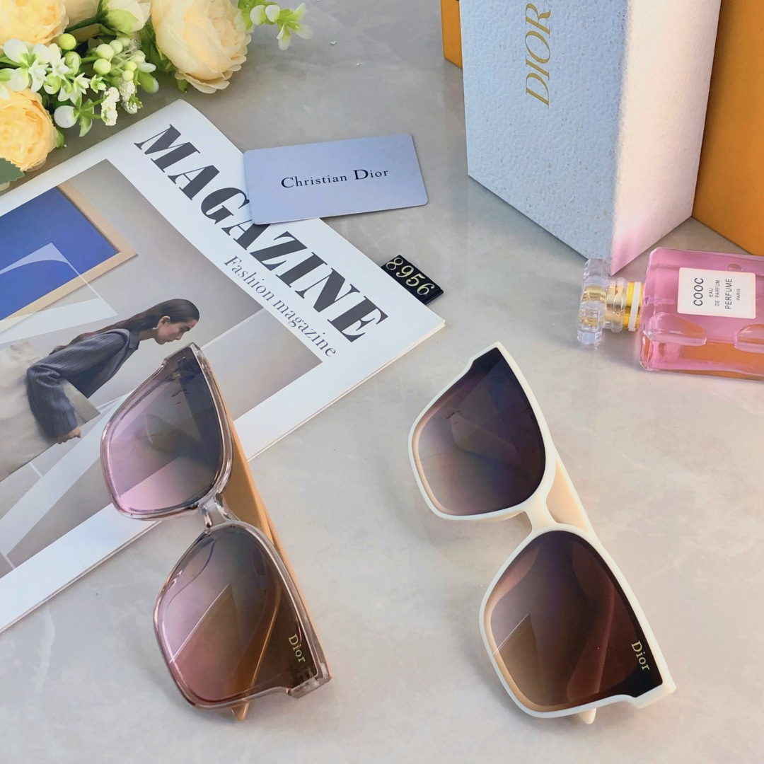 。。DIO*复古方形高品质超轻墨镜女圆脸显瘦网红欧美风太阳眼镜