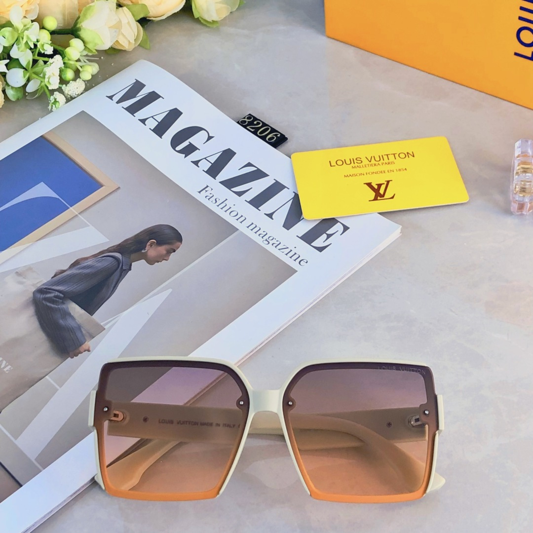 。。Louis vuitto*新款高级感时尚潮流墨镜女ins气质网红街拍遮阳太阳镜大框显瘦