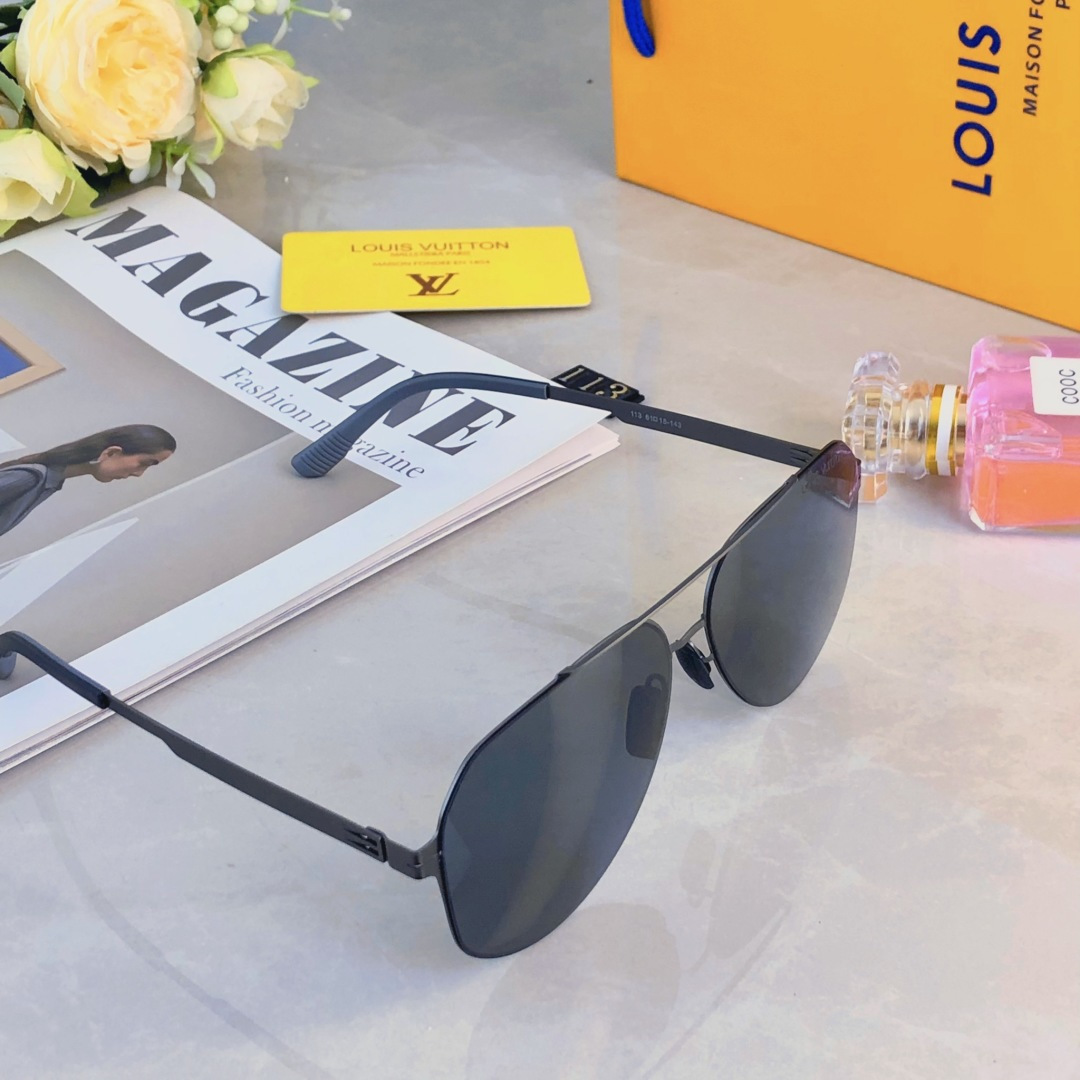 。。Louis vuitto*夏季新款偏光太阳镜男士欧美双梁飞行员墨镜尼龙户外钓鱼蛤蟆眼镜